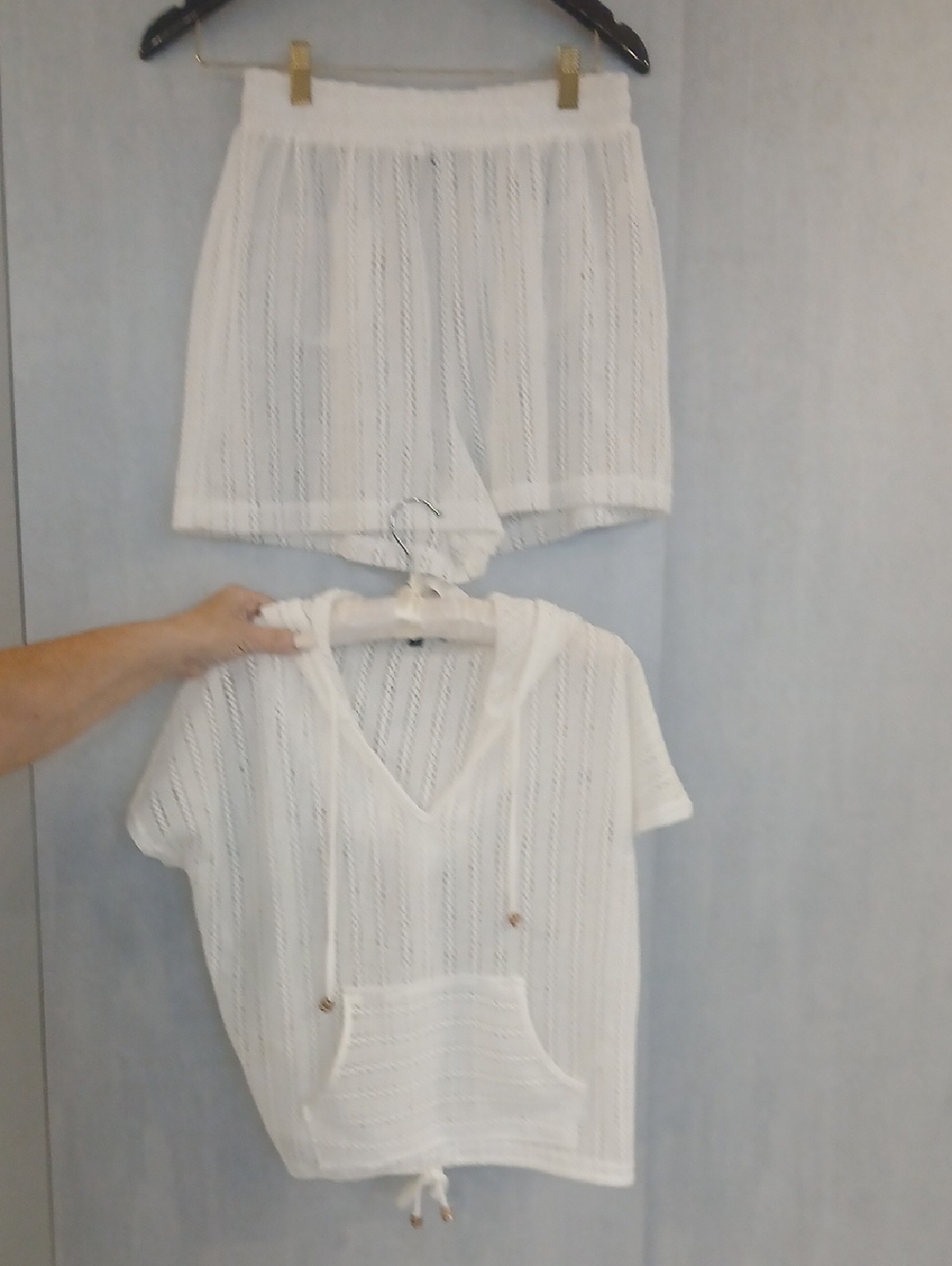 White Lightweight Knit Two-Piece Set